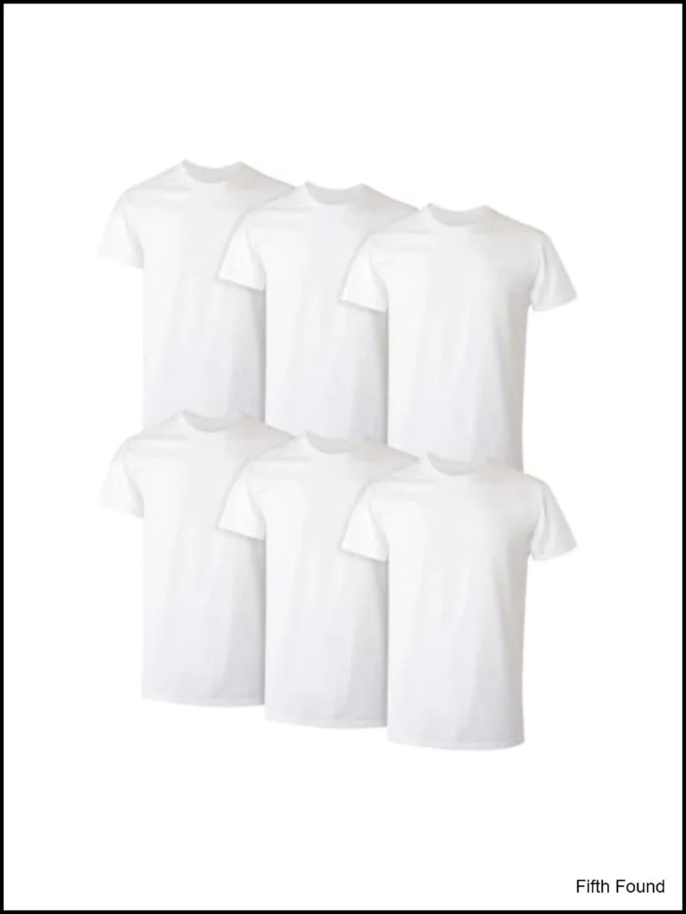Men's Cotton Undershirts 6-Pack Crew Neck T-Shirts Moisture Wicking Stay Tucked